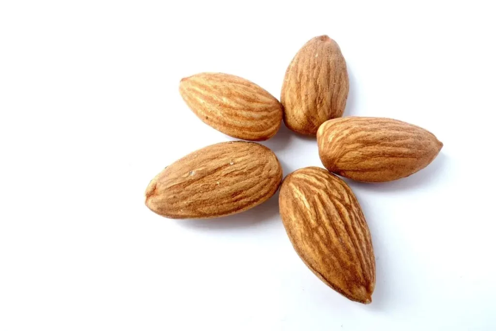 lima buah almond yang membentuk bunga